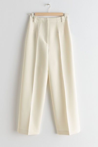 Wide-leg  White Trousers