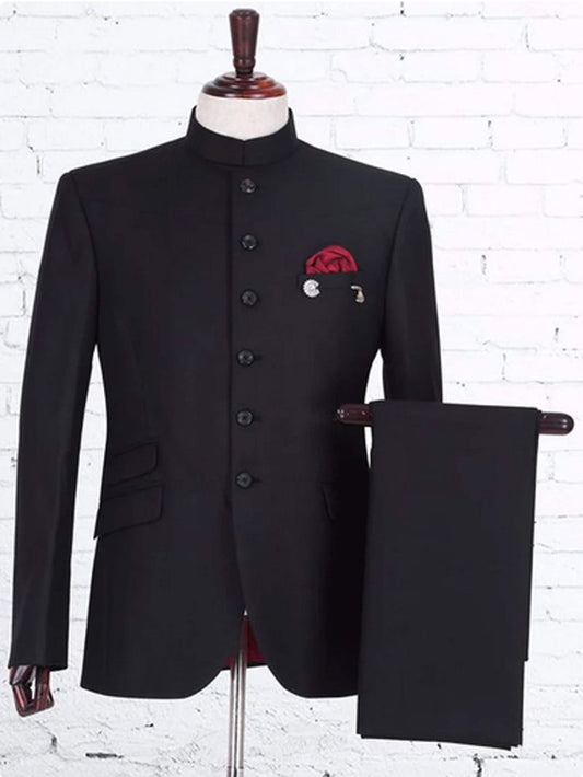 Black Jodhpuri Suit For Men's