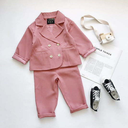 Adarsh Kids Pink Suit